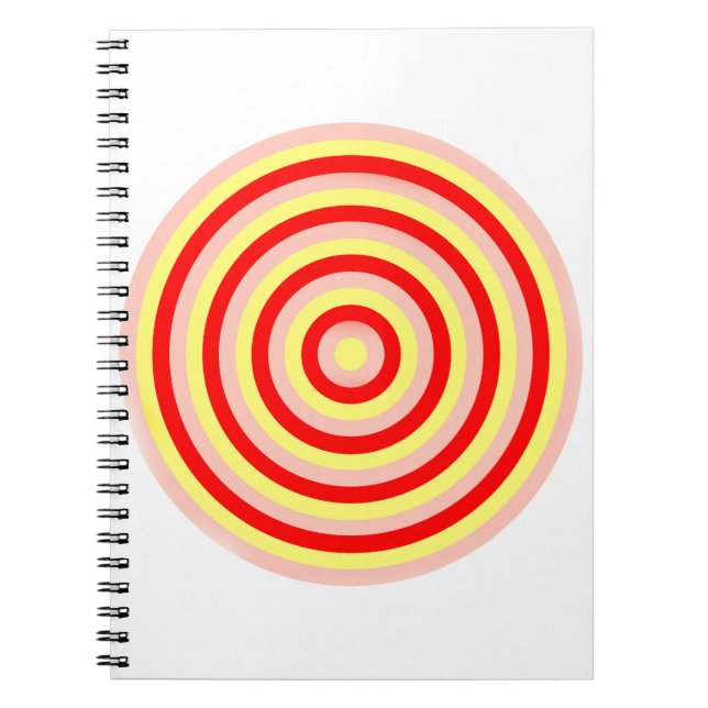Concentric Circle Spiral Photo Notebook (Front)