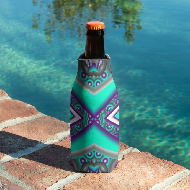 Concentric Circled To The Point Abstract Bottle Cooler (In Situ Pool)