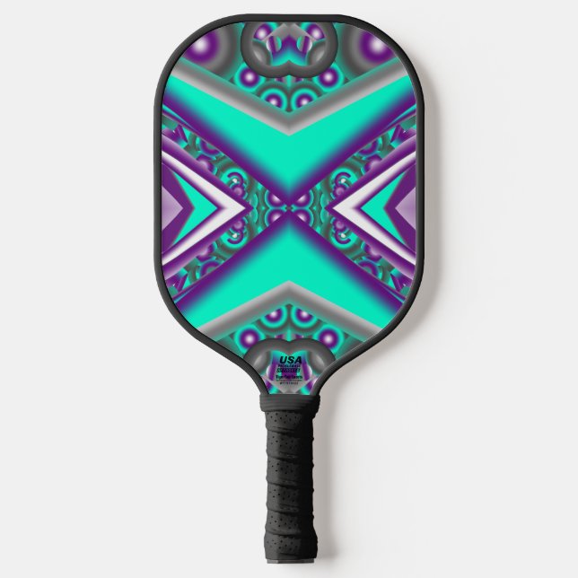 Concentric Circled To The Point Abstract  Pickleball Paddle (Front)