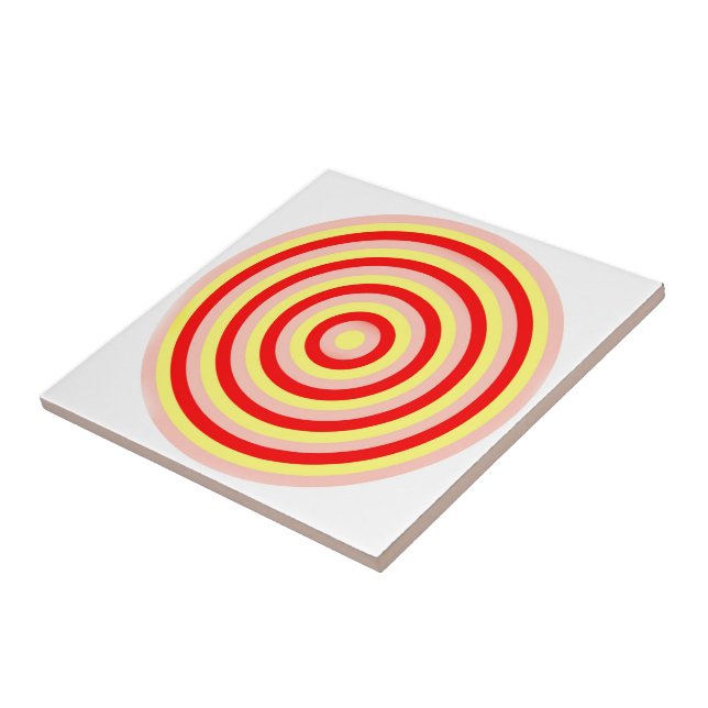 Concentric Circles Ceramic Tile (Side)