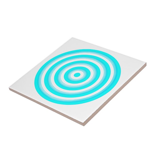Concentric Circles Ceramic Tile (Side)
