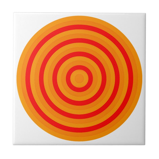 Concentric Circles Ceramic Tile (Front)