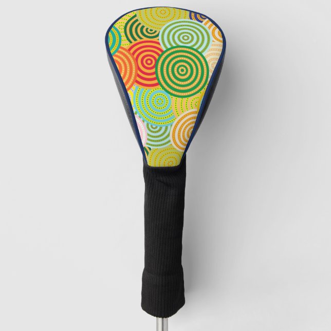 Concentric Circles Golf Head Cover (Front)