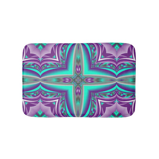 Concentric Circles Pulled To The Point Abstract Bath Mat (Front)