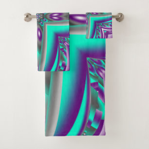 Concentric Circles Pulled To The Point Abstract Bath Towel Set