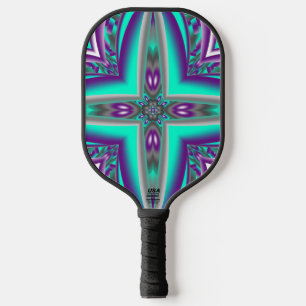 Concentric Circles Pulled To The Point Abstract Pickleball Paddle