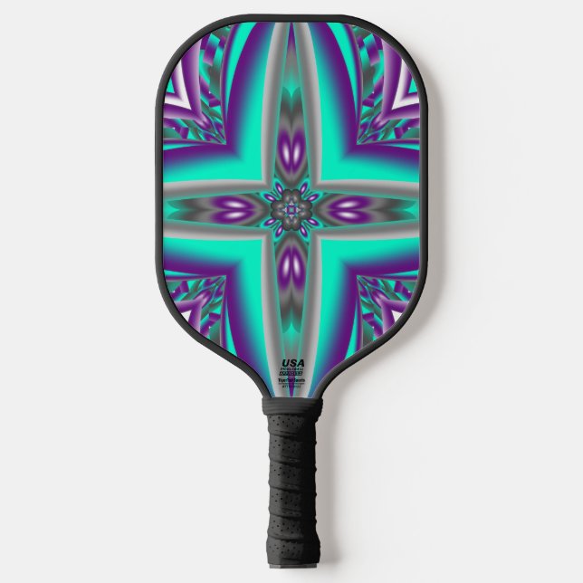 Concentric Circles Pulled To The Point Abstract  Pickleball Paddle (Front)