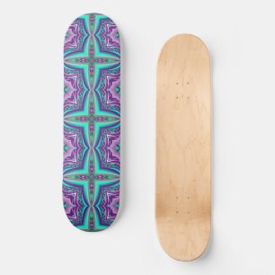 Concentric Circles Pulled To The Point Abstract Skateboard