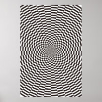 Concentric Circles Shifted 9 Degrees Poster