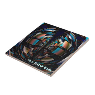 Concentric Hemispheres Ceramic Tile