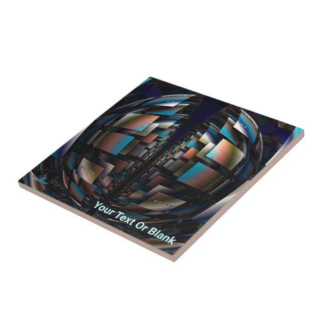 Concentric Hemispheres Ceramic Tile (Side)