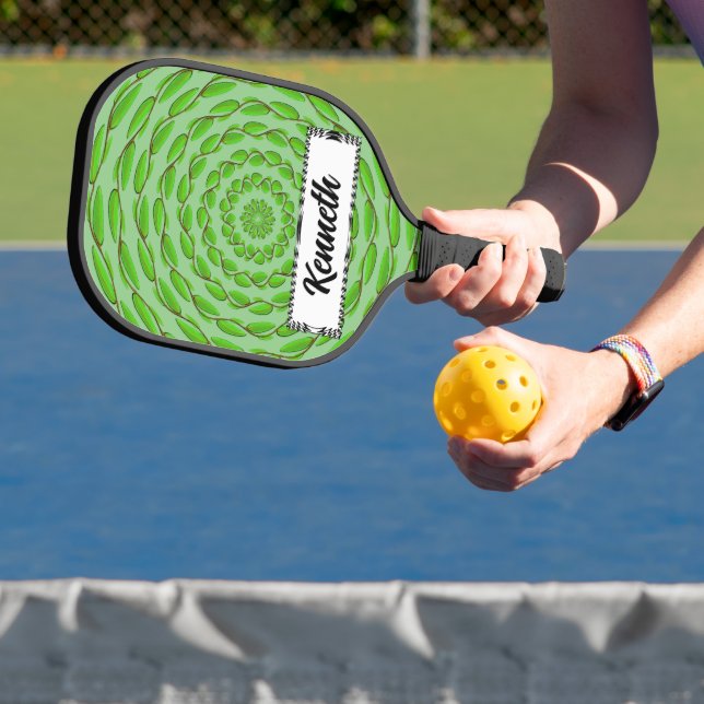Concentric Leaf Rings by Kenneth Yoncich Pickleball Paddle (Insitu)