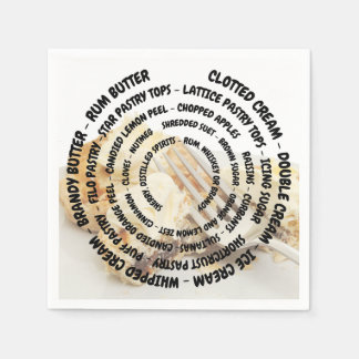 Concentric Mince Pie Ingredients with Toppings Napkin