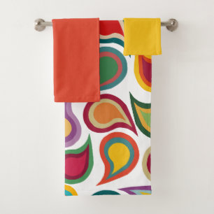 Concentric Paisleys Bath Towel Set