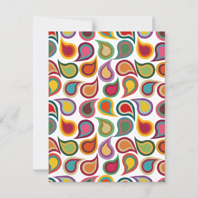Concentric Paisleys  Card (Front)