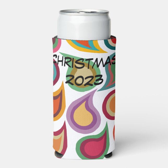 Concentric Paisleys  Seltzer Can Cooler (Seltzer Front)