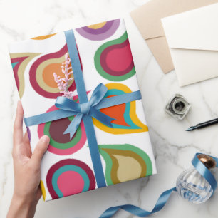 Concentric Paisleys Wrapping Paper