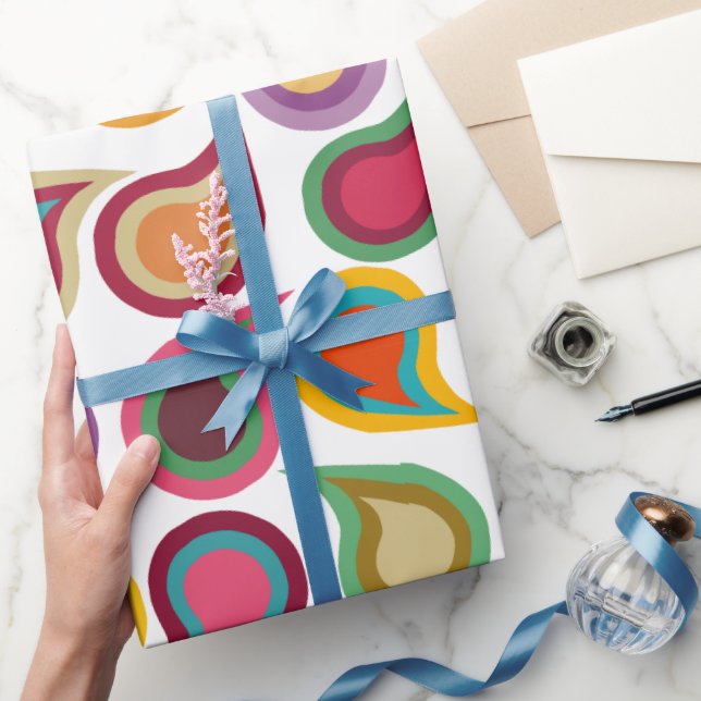 Concentric Paisleys  Wrapping Paper (Gifting)