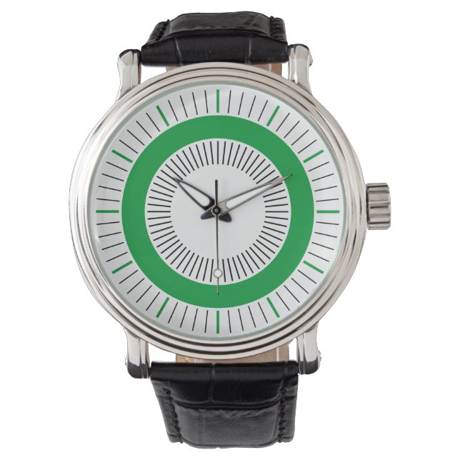 Concentric Rays - Grass Green Watch (Front)