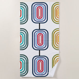 Concentric Rectangles  Beach Towel