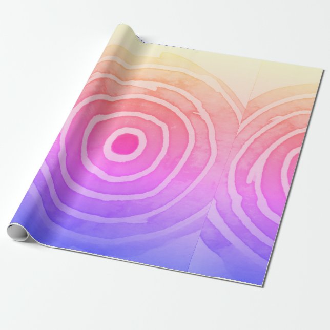 Concentric sunset wrapping paper (Unrolled)