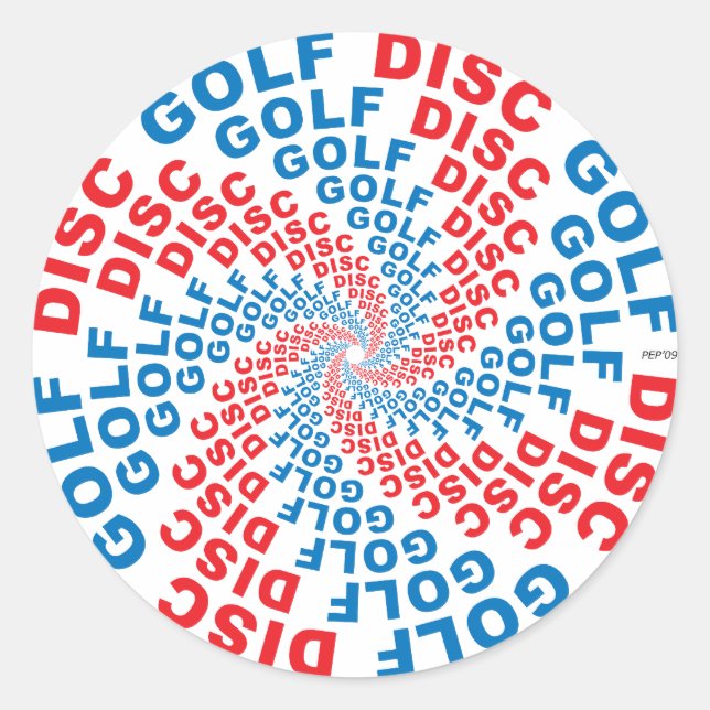 Concentric Text #1 Classic Round Sticker (Front)