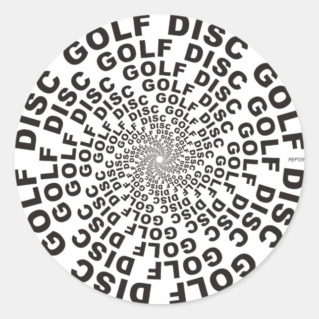 Concentric Text #2 Classic Round Sticker (Front)