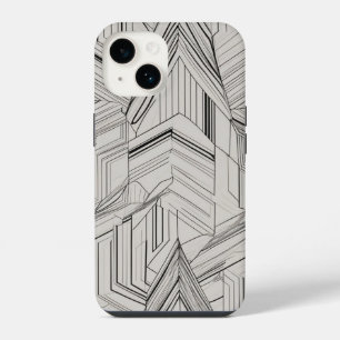 Concentric Triangles Line Art iPhone 14 Case