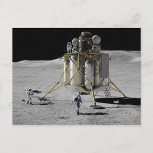 Concept Art of Altair Lunar Lander and Astronauts Postcard