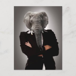 Concept image of a businesswoman. postcard