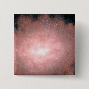 Concept of what a dusty and bright galaxy 15 cm square badge