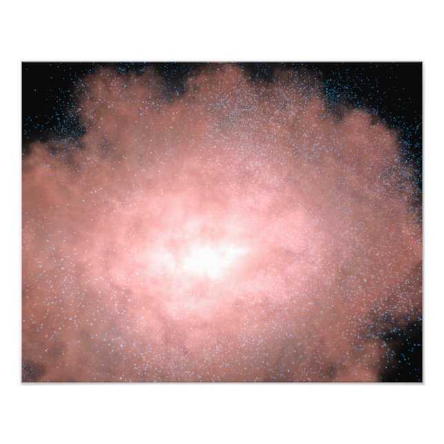 Concept of what a dusty and bright galaxy photo print (Front)