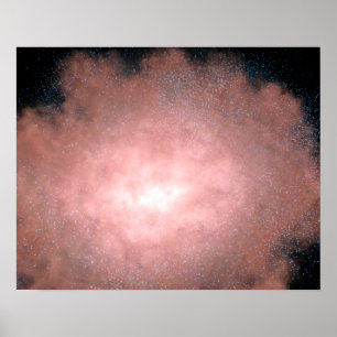 Concept of what a dusty and bright galaxy poster