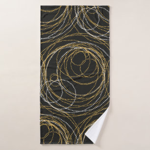 Concept seamless luxury pattern with dots and line bath towel