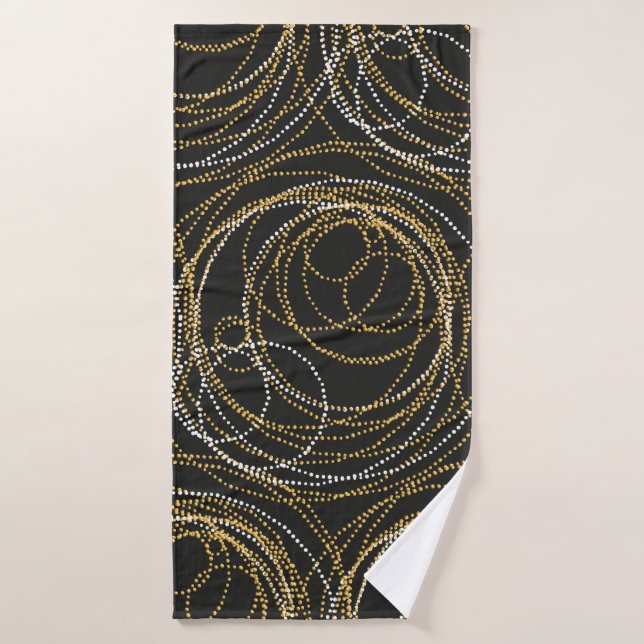 Concept seamless luxury pattern with dots and line bath towel (Bath Towel)