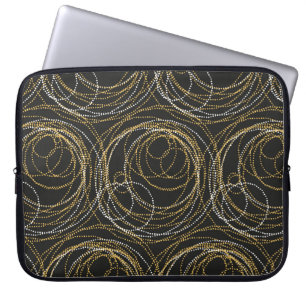 Concept seamless luxury pattern with dots and line laptop sleeve