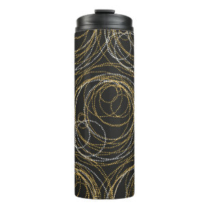 Concept seamless luxury pattern with dots and line thermal tumbler