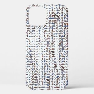 Conceptual background leaves drawing pattern. Styl iPhone 12 Case