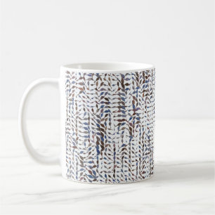 Conceptual background leaves drawing pattern. Styl Coffee Mug