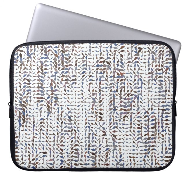 Conceptual background leaves drawing pattern. Styl Laptop Sleeve (Front)