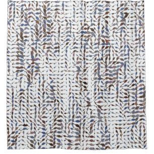 Conceptual background leaves drawing pattern. Styl Shower Curtain