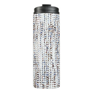 Conceptual background leaves drawing pattern. Styl Thermal Tumbler