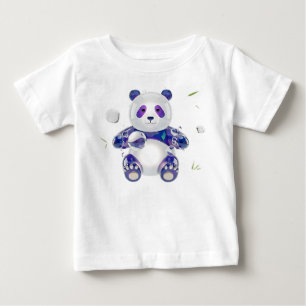 Conceptual Holographic Liquid Glass 3D Panda Baby T-Shirt