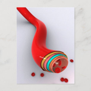 Conceptual Image Of A Blood Vessel Postcard