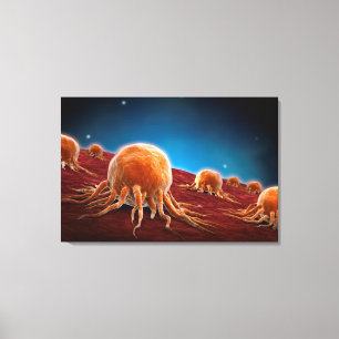 Conceptual Image Of Cancer Virus 3 Canvas Print