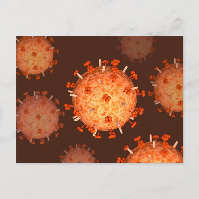 Conceptual Image Of Influenza Causing Flu 2 Postcard (Front)