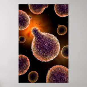 Conceptual Image Of Plasmodium Causing Malaria 4 Poster