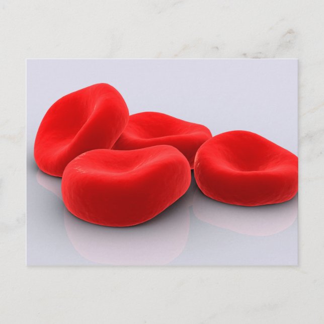 Conceptual Image Of Red Blood Cells Postcard (Front)