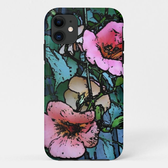 conceptual pretty pink flowers abstract style Case-Mate iPhone case (Back)