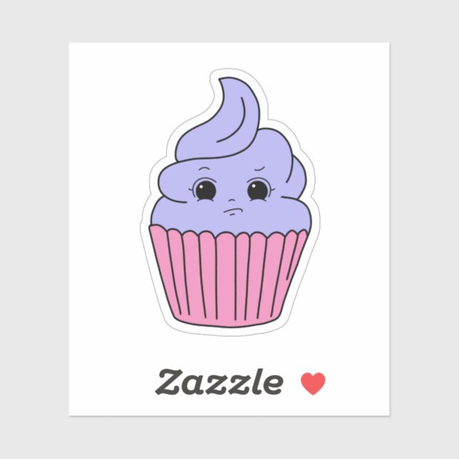 Concerned Lavender Cupcake (Sheet)